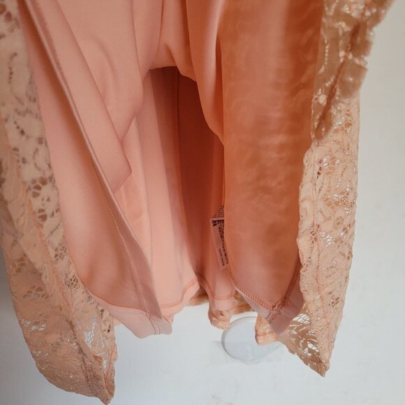 NEW Forever 21 Blush Pink Floral Lace Sleeveless Keyhole Back Dress Size Small - Picture 11 of 17